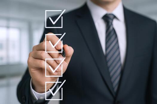 businessman-completing-checklist-with-pen-task-management-approval-process-and-goal-achievement-in-professional-setting-photo